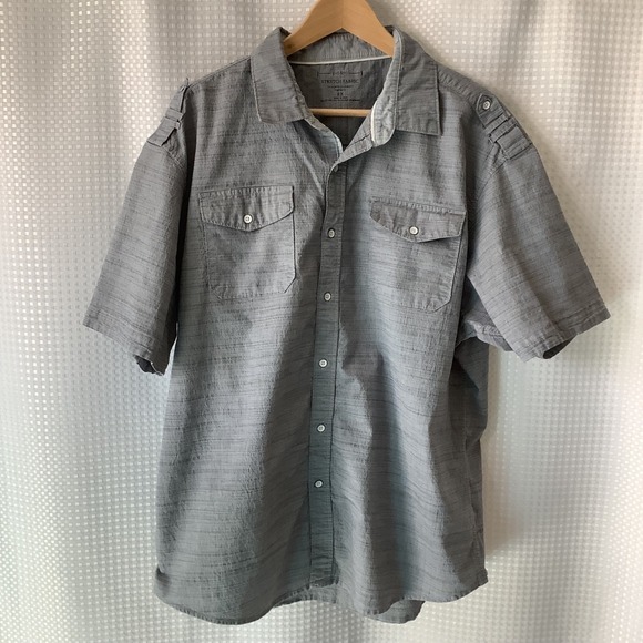 PD&C Other - PD&C Paper Denim & Cloth Mens Blue Short Sleeve Button Up Shirt 2X